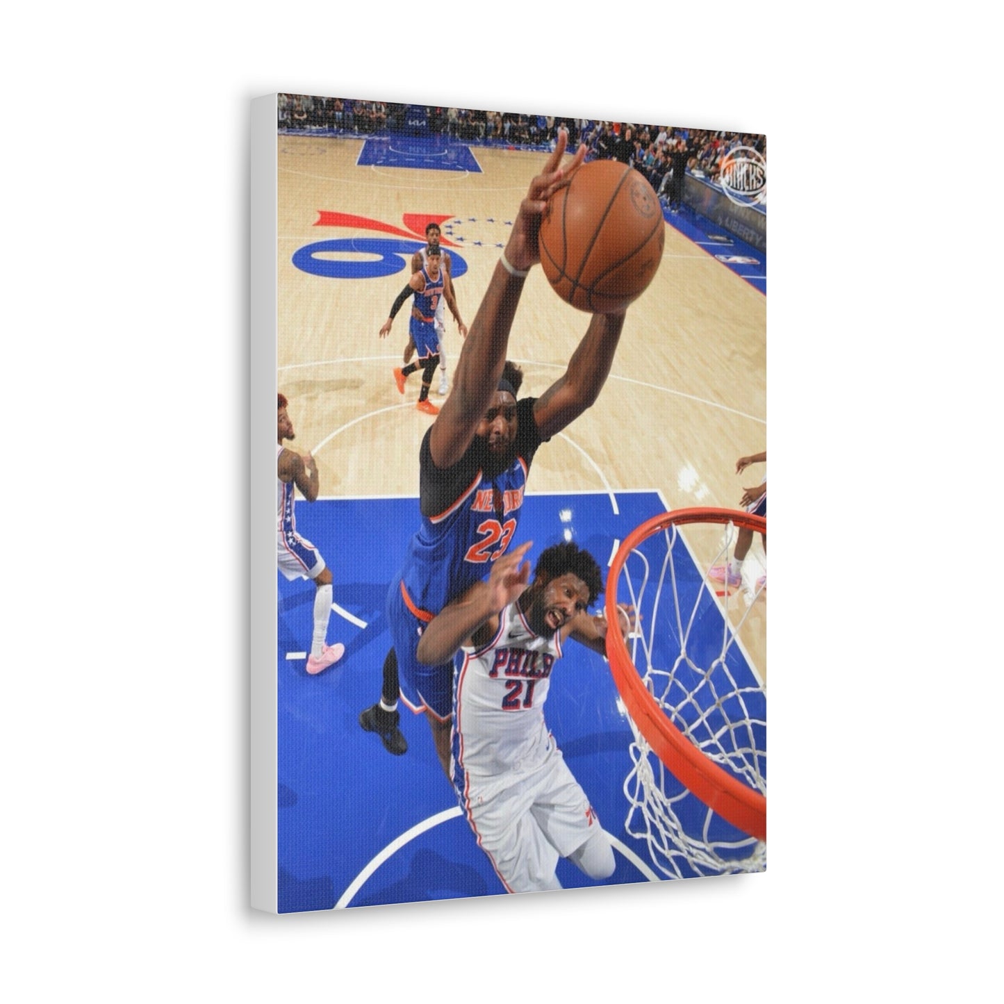 Mitchell Robinson New York Knicks Basketball Canvas Print — Action Dunk Sports Wall Art