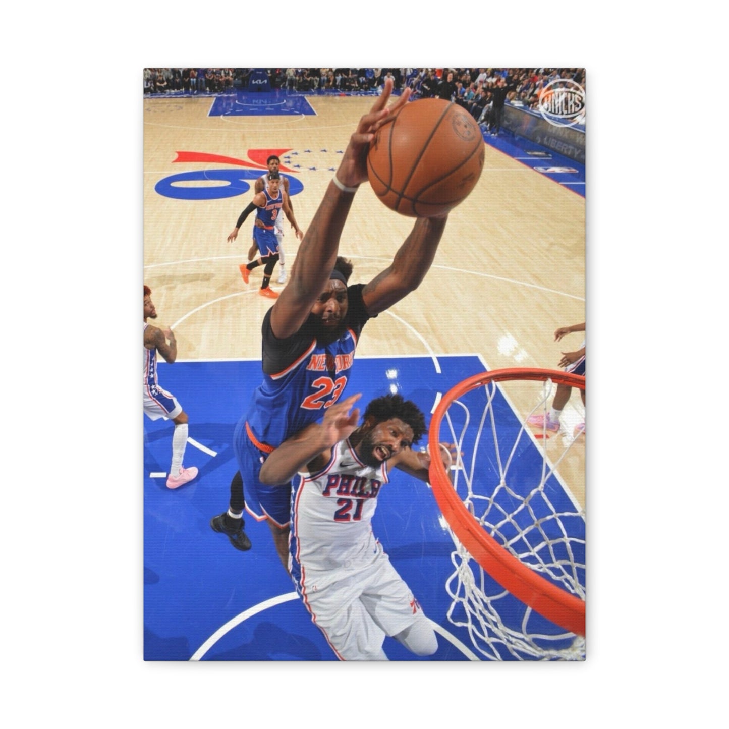Mitchell Robinson New York Knicks Basketball Canvas Print — Action Dunk Sports Wall Art