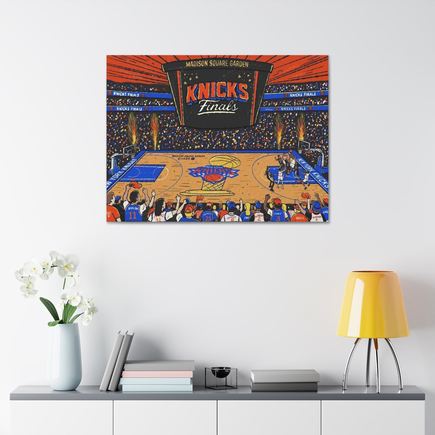 Knicks Finals Basketball Canvas Wall Art – Stretched 1.5"